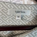 Tyler Böe Textured Geometric Bell Sleeve Dress Women's Medium Gray Beige Photo 6