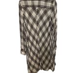 Max Studio  Monochrome Plaid Shirt Dress Photo 1