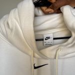 Nike Women White Oversize Pullover Hoodie Photo 1