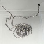 PAVOI dainty teardrop pendant necklace & ring rhodium plated minimalist both new Silver Photo 6