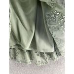 Japna  Women's Dress Mint Green Eyelet Sleeveless Size Large Surplice Ruffle Hem Photo 4