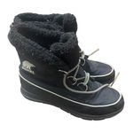 Sorel Women's Black Waterproof Snow Boots Lined with Fur Size 9 Winter Essential Photo 0