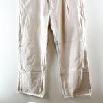 H&M High Rise Cotton Button Fly Straight Leg Jeans Cream Bone 14 Photo 8