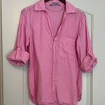 ZARA  Pink Long Sleeve Notched Collar Blouse Photo 2