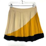 Bar III Colorblock Pleated Mini Skirt Small Asymmetrical Dancer Lined Academia Photo 1