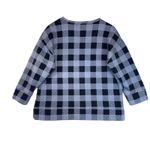 Lands' End  Quilted Plaid Crewneck Cotton Sweatshirt Pullover Cozycore Comfy M Photo 5