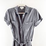 Cloth & Stone Tencel Lycocell Short Sleeve Belted Shorts Romper Gray XS Photo 3