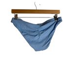 BECCA by Rebecca virtue Becca Adela Slate Blue Shirred Hipster Bikini Swimsuit Bottoms Size Medium Photo 6