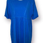 NouveauMonde Women's Cotton Casual Tshirt Royal Blue Dress Mini Tiered S Photo 0