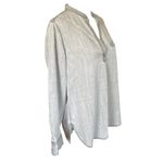 Gap women's size small long sleeve v-neck light faded gray tunic shirt Photo 1
