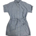 Abercrombie & Fitch  Chambray Shirt Dress with Belt & Pockets Short Sleeve Sz S‎ Photo 0