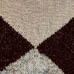 Source Unknown BLACK WHITE COLOR BLOCK WITH SILVER METALLIC THREADING THROUGHOUT BOAT NECKLINE Photo 4