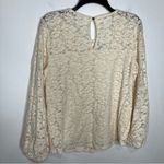 Maurice's NWT‎  Solid cozy lace balloon sleeve top cream size large Photo 9