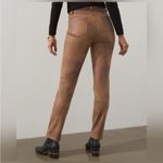 Chico's  Faux Suede Worn Luggage 5 Pocket Ponte‎ Slim Pants NWT Size 4 R Photo 1