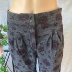 Anthropologie  gray floral motif Kalea corduroy jogger pants XS Photo 3