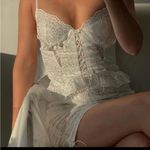 For Love & Lemons NWT Victorias Secret Sophie White Eyelet Bustier Mini Dress S Photo 4