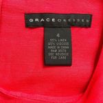 Grace Dresses Linen Blend Knee Length Fit & Flare Tank Dress Red Size 4 Photo 5
