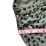 Mud Pie Women’s Flounce Peasant Tiered Green Leopard Animal Print Mini Dress med Photo 8