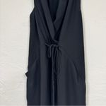 Wilfred Black Draped Mini Dress Womens M Preppy Classic Business Casual Goth Size M Photo 1