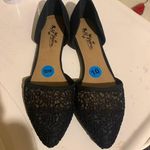 Self Esteem  Black Flats with Black Netting Photo 0