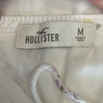 Hollister  Cottagecore Boho Prairie Festival Beach Floral Smocked White Crop Top Photo 3