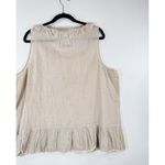 Johnny Was 4 Love And Liberty Womens Top Beige Embroidered Floral Ruffle Tank XL Photo 8