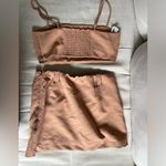 Abercrombie & Fitch Abercrombie Tan Matching Set (Crop Top and Skirt) NWOT Photo 3