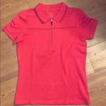 Liz Gold Collared Golf Polo Short Sleeve Red Size XS Photo 5