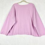 Bryn Walker  Cotton Boxy Top Size Large Lavender Oversized Lagenlook Minimalist Photo 1