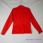 CAbi  Taylor Utility Ruffle Back Red style Button Down Jacket, size‎ M Photo 8
