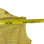Vintage Yellow Gingham Sleeveless Button Front Shirt Dress with Belt and Pockets Size M Photo 6