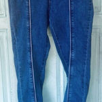 Dk Blue Denim Jeggings SzLG Skinny Tapered Leg Roma Studio By Rosee Front Seam Size undefined Photo 0
