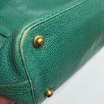 Brahmin Green Leather Pebbled Shoulder Crossbody HandBag Purse Photo 4