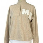 Michael Kors Beige Zip-Up MK Ladies 1/2 Zip Pull Over Size large Photo 0