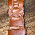 Forever 21 Brown Braided Woven Belt Gold Buckle Womens S/M 2" Wide 40" length Photo 0