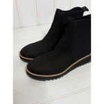 Eileen Fisher  Black Suede Sock Wedge Ankle Boots Women Size 10 Photo 3