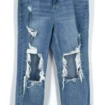Cello  Hi Rise Distressed Raw Hem‎ Straight Leg Jeans Blue Denim Size 5 destroyed Photo 0