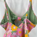 9.0 SWIM Swimsuit Size 14 One Piece Jada Cutout NWT Retro Floral Swim Beach Pink Photo 11