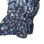 Le lis LE LIS Navy Floral Long Sleeve Tiered Ruffle Trim Mini Shift Dress NWOT Large Photo 7