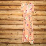 Revolve AFRM Jamie Floral Open Back cut out midi Dress Orange Size M Photo 5