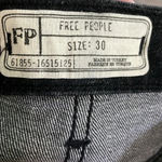Free People  Flare Jeans Womens Black Distressed Ripped Denim Jeans size 30 Photo 6