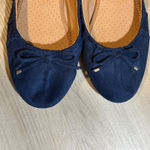 White Mountain  Navy Blue Suede Bow Ballet Flats Women's Size 11 Photo 4
