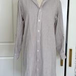 Emily Phillips Nashville USA stripe button down tunic dress White Size L Photo 0
