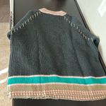 Camp Beverly Hills Canteen Vintage pullover sweater, geometric intarsia, size S Gray Photo 9