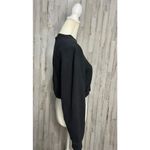 Adidas  Women's Cropped Sweatshirt Small Black Multicolor‎ Trefoil Logo Casual Photo 2