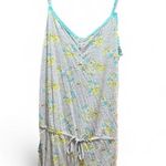 Victoria's Secret NWT Victoria’s Secret Blue And Yellow Floral Lace Trimmed Romper Photo 0