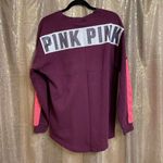 PINK - Victoria's Secret  maroon block logo crewneck sweater, size M Photo 1