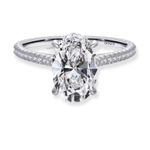 Sterling Silver SIZE 7 925 Oval Emerald Cut CZ Wedding Engagement Ring Photo 0