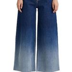 Lauren Ralph Lauren Ombre High Rise Wide Leg Crop Jeans Size 2P Petite Blue Y2K Photo 0