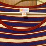 LuLaRoe Multicolored Oversized Striped Tunic T-Shirt Blouse Women Size XS Photo 2